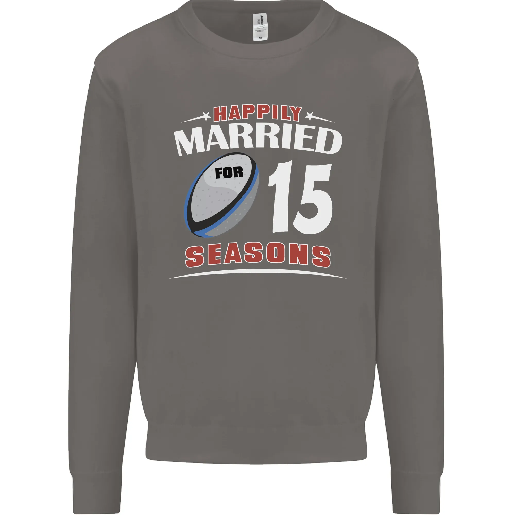 15 Year Wedding Anniversary 15th Rugby Mens Sweatshirt Jumper