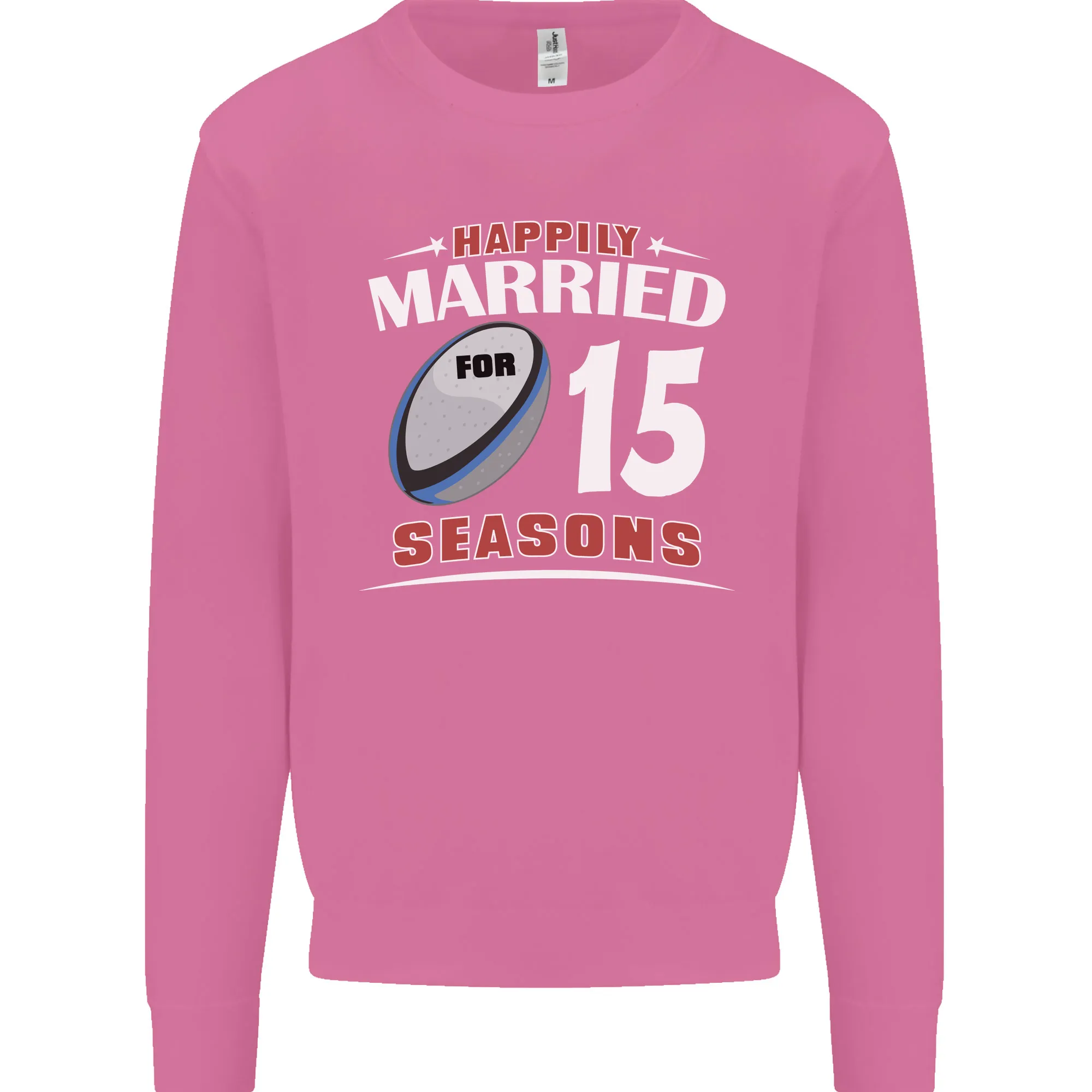 15 Year Wedding Anniversary 15th Rugby Mens Sweatshirt Jumper