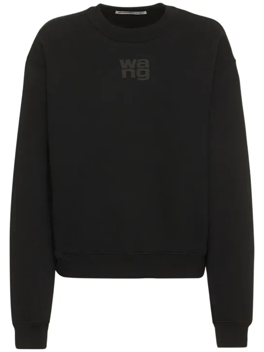 Alexander Wang   Essential logo cotton jersey sweatshirt 