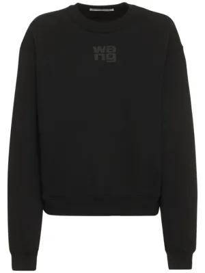 Alexander Wang   Essential logo cotton jersey sweatshirt 