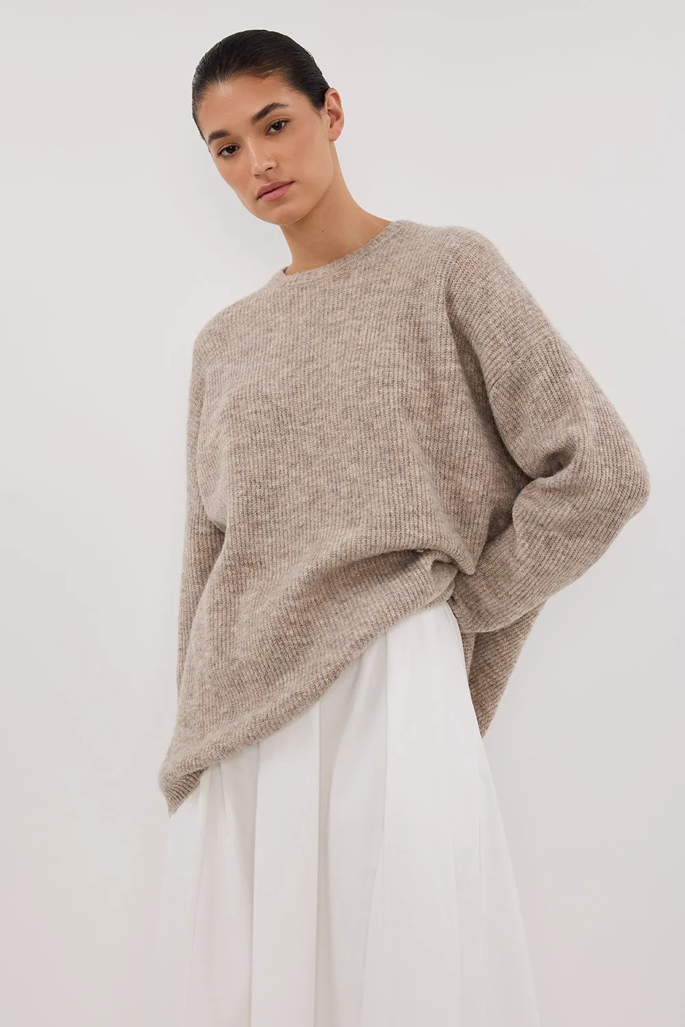 ANDERSON TAUPE MARLE KNIT JUMPER