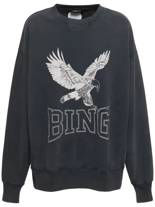 ANINE BING   Alto Retro eagle cotton sweatshirt 