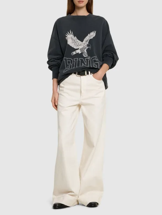 ANINE BING   Alto Retro eagle cotton sweatshirt 