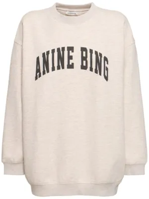 ANINE BING   Tyler logo cotton blend sweatshirt 