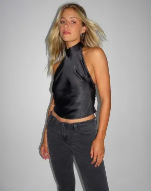 Ataina Top in Satin Black