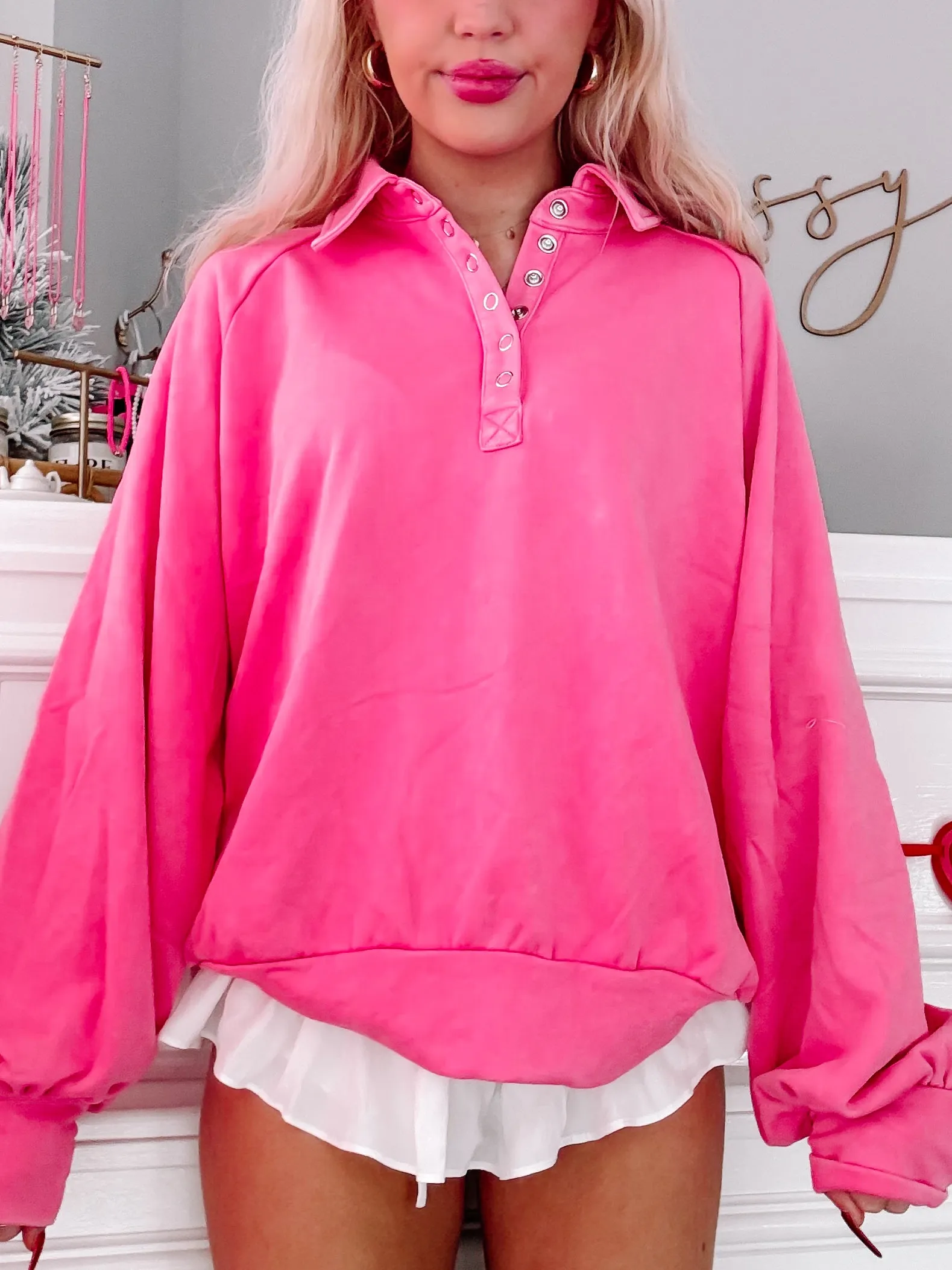 Baby Brynn Pullover Top | Hot Pink