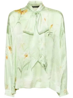 Balenciaga   Printed silk jacquard shirt 