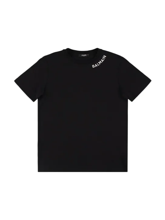 Balmain   Cotton jersey t-shirt w/ logo 