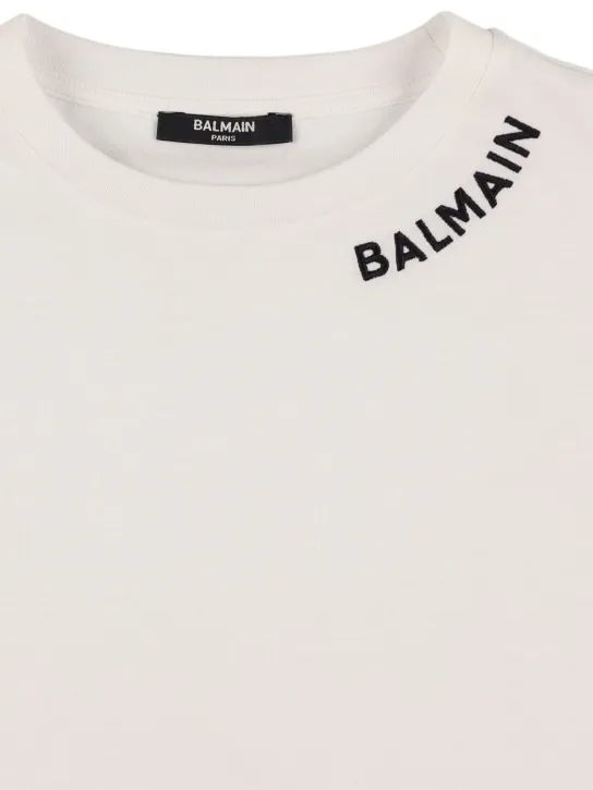 Balmain   Cotton jersey t-shirt w/ logo 