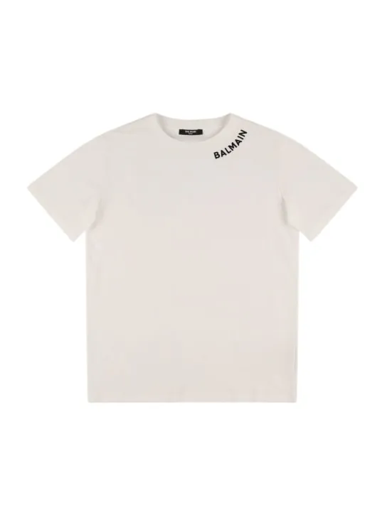 Balmain   Cotton jersey t-shirt w/ logo 