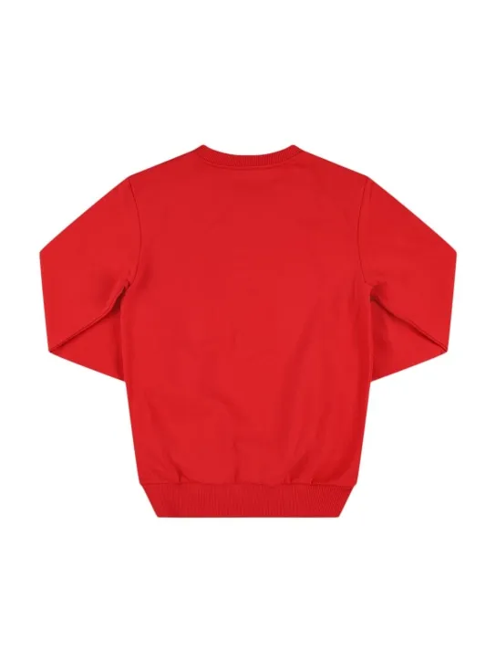 Balmain   Printed logo cotton crewneck sweatshirt 