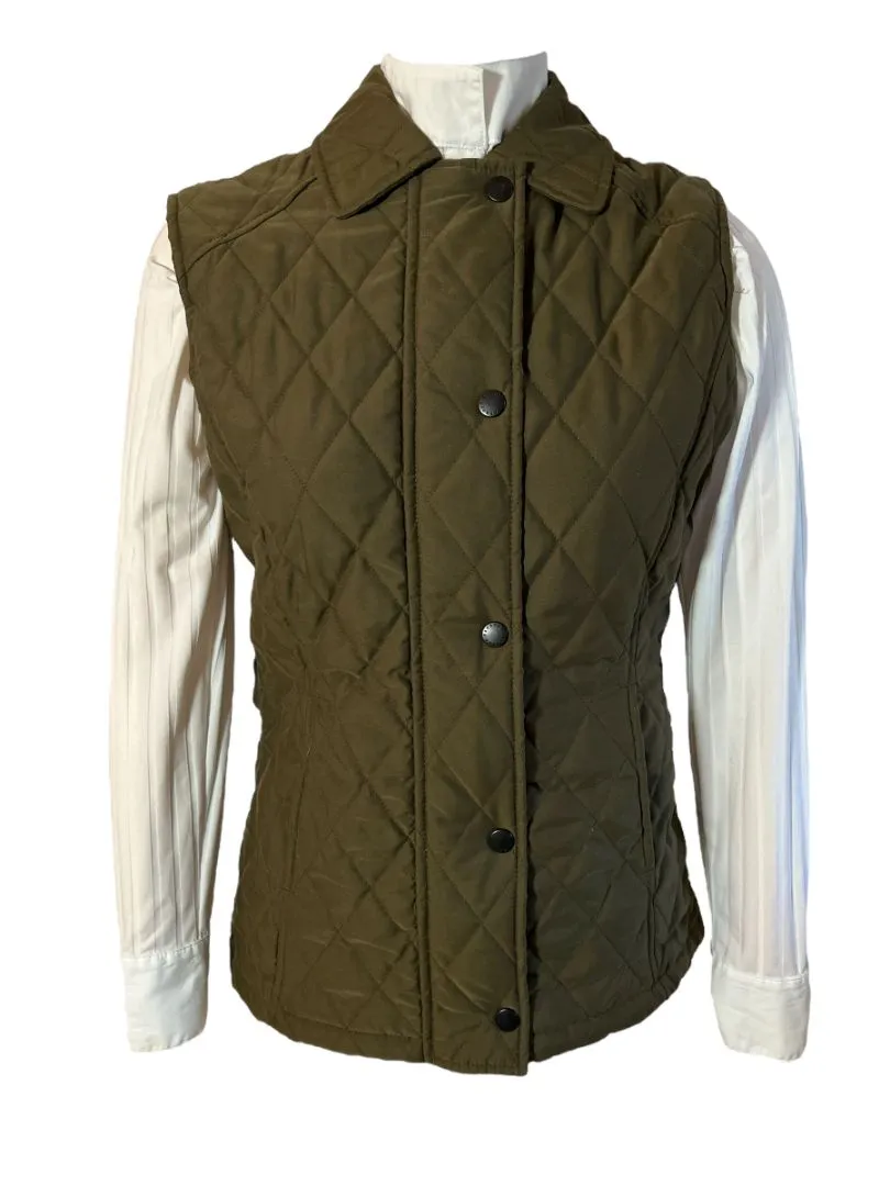 Barbour Women's Olive Quilted Gilet Vest Size US 4