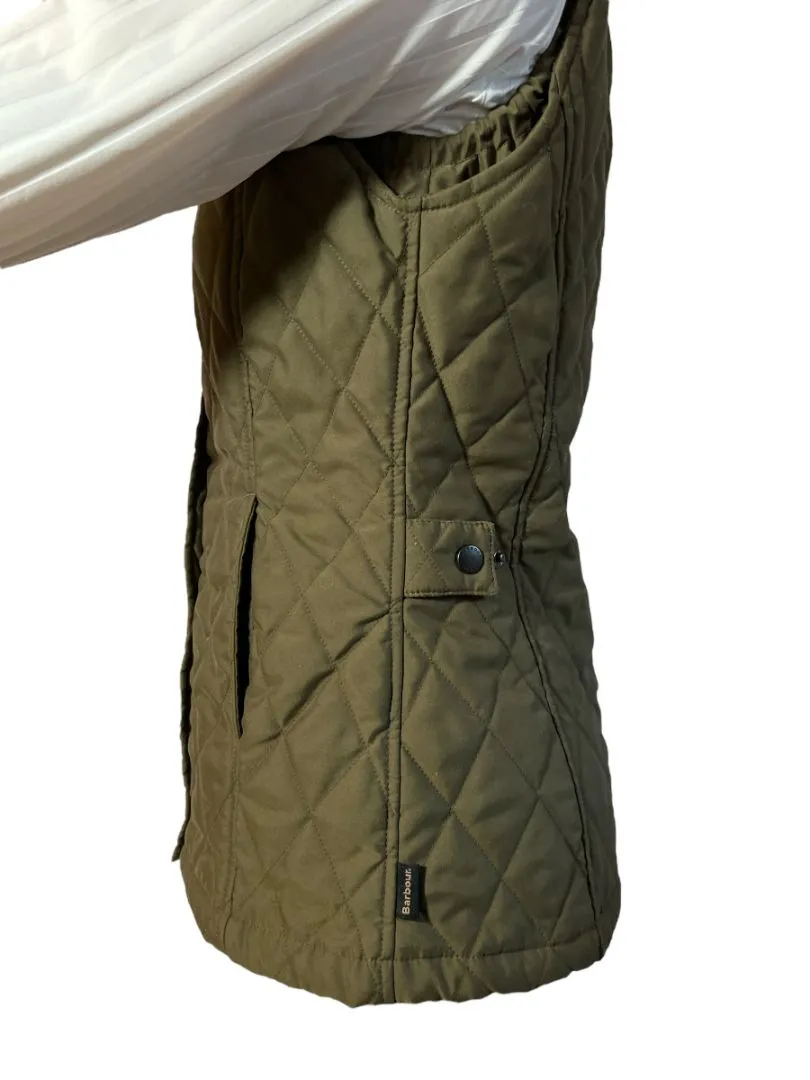 Barbour Women's Olive Quilted Gilet Vest Size US 4