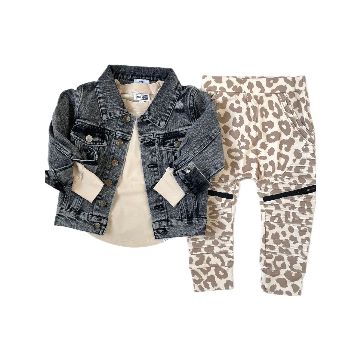 Biker Joggers- Tan Leopard