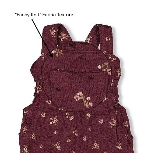 BLOOMING MEADOW - Fancy Knit Allover Print Fashion Bib Overall