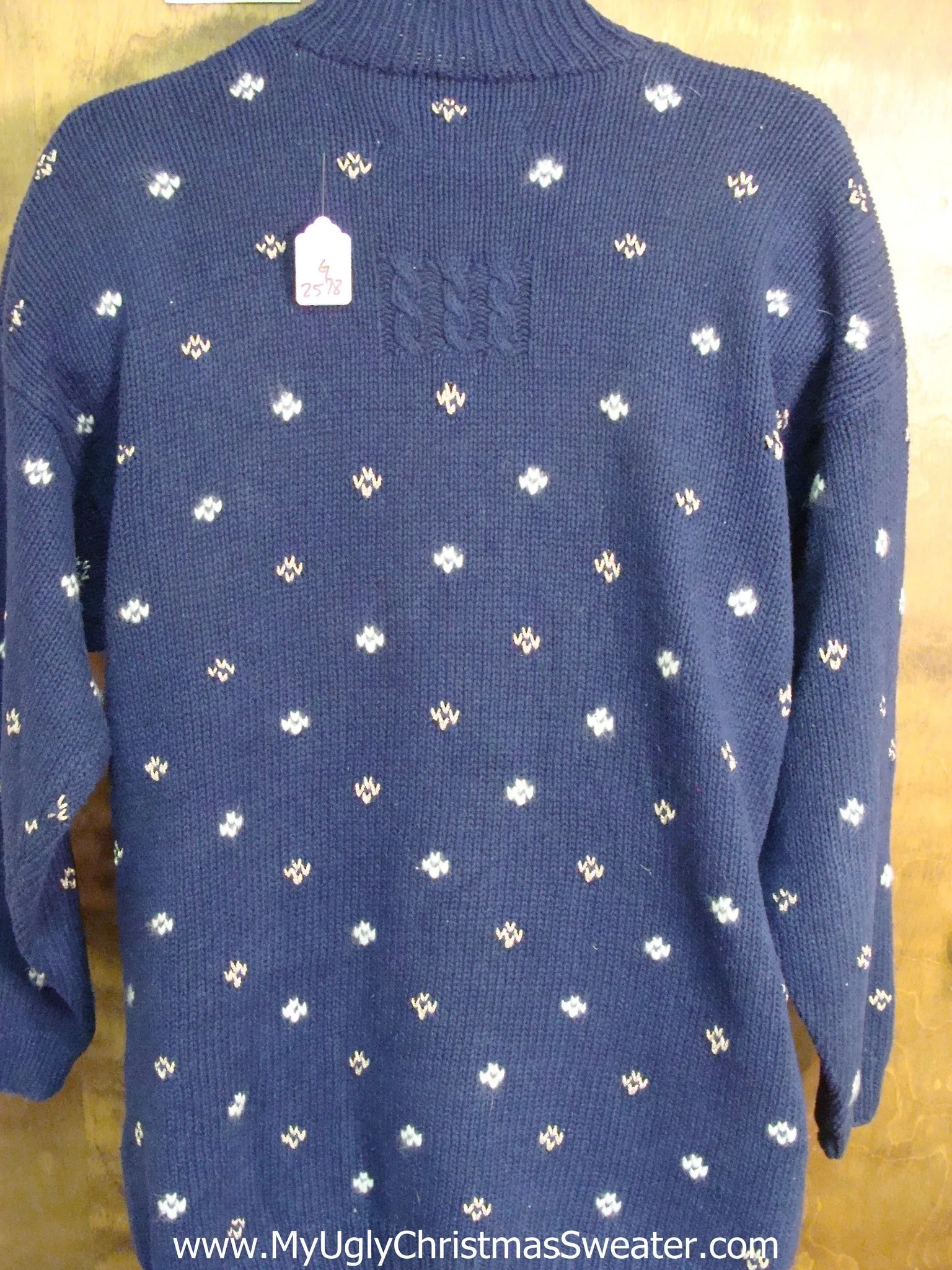 Blue 2sided Light Up Tacky Christmas Jumper with a Tree