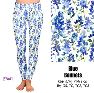 Blue Bonnets leggings and capris with pockets