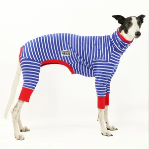 Blue Breton Greyhound Long Johns Hound-Tee