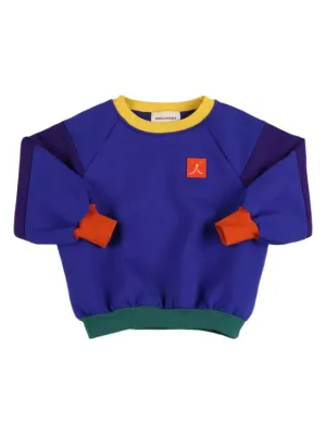 Bobo Choses   Color block printed cotton sweatshirt 