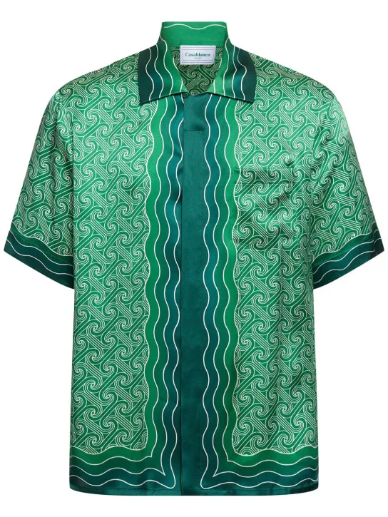 Casablanca   Cuban collar short sleeve shirt 