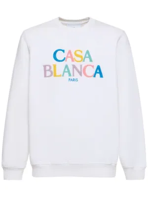 Casablanca   Stacked logo chenille sweatshirt 