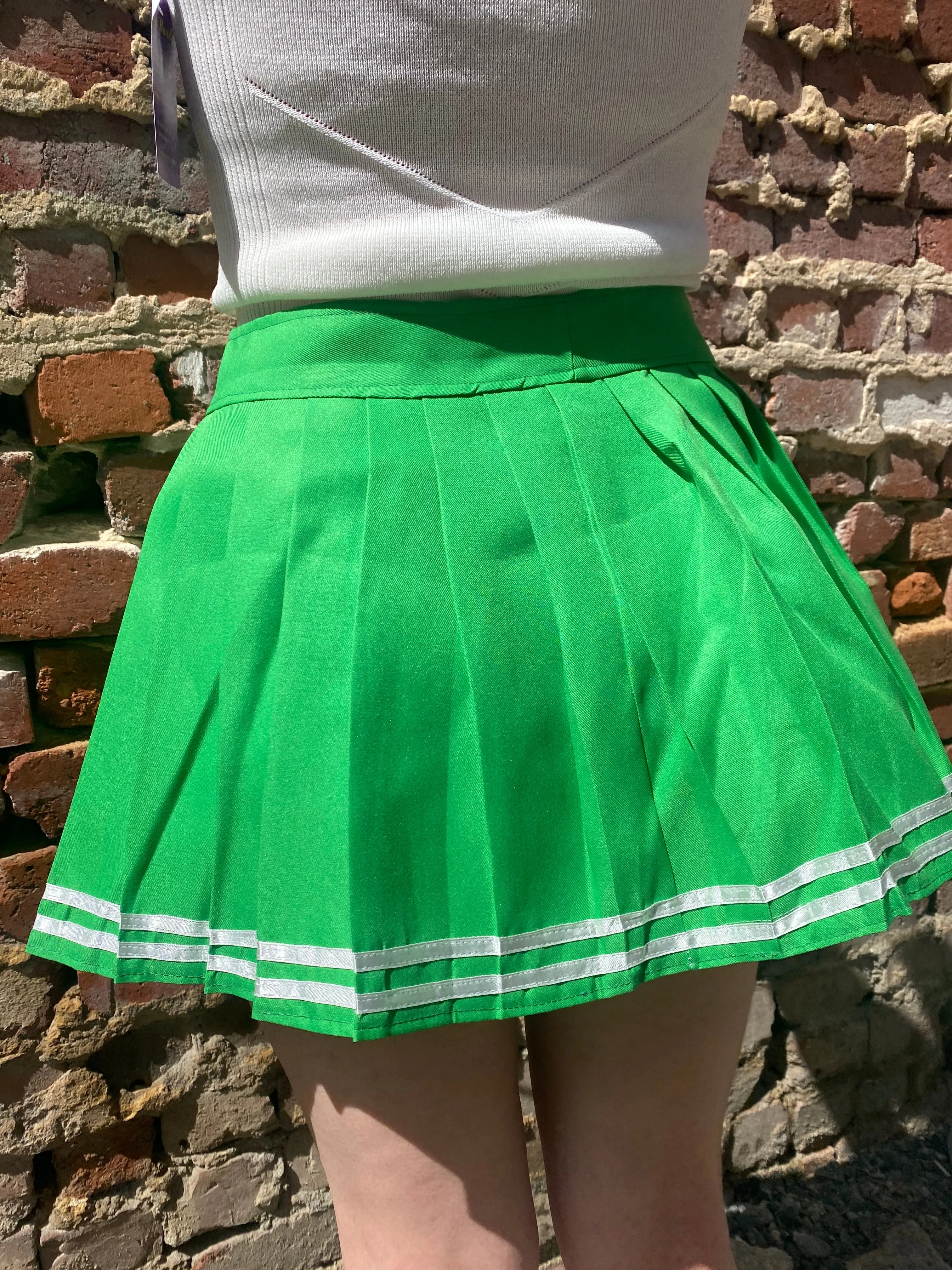 Classic Green Tennis Pleat Skirt