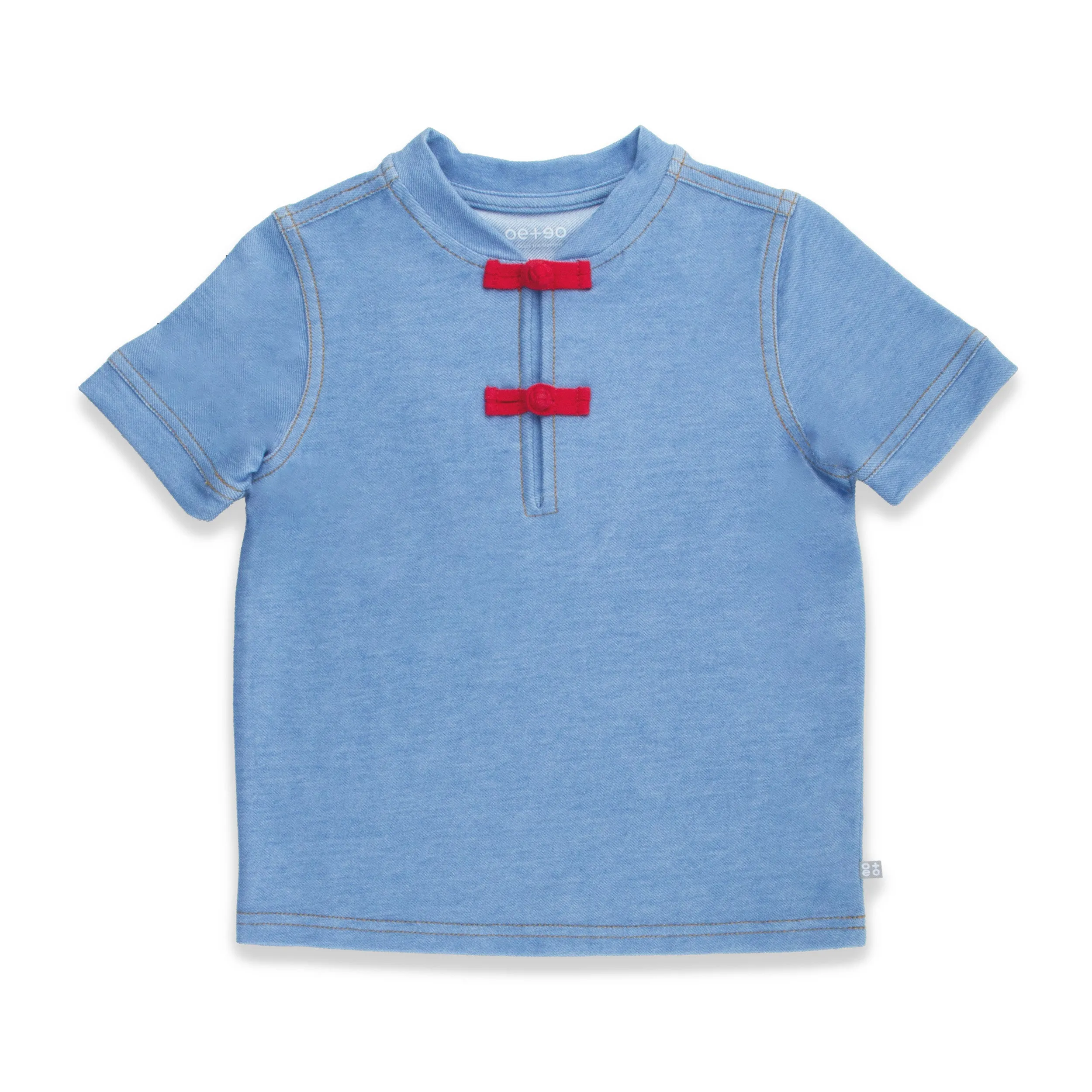 CNY Modern Blessings Baby Toddler Polo Tee (Sky Blue)