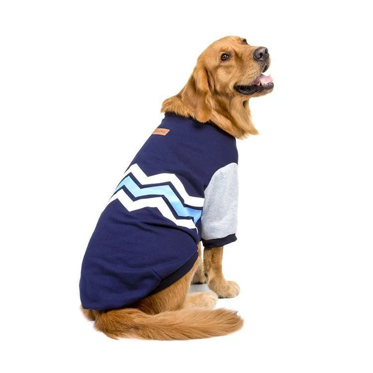 Cotton Big Dog Wave Sweater - Pet Leisure Sweater