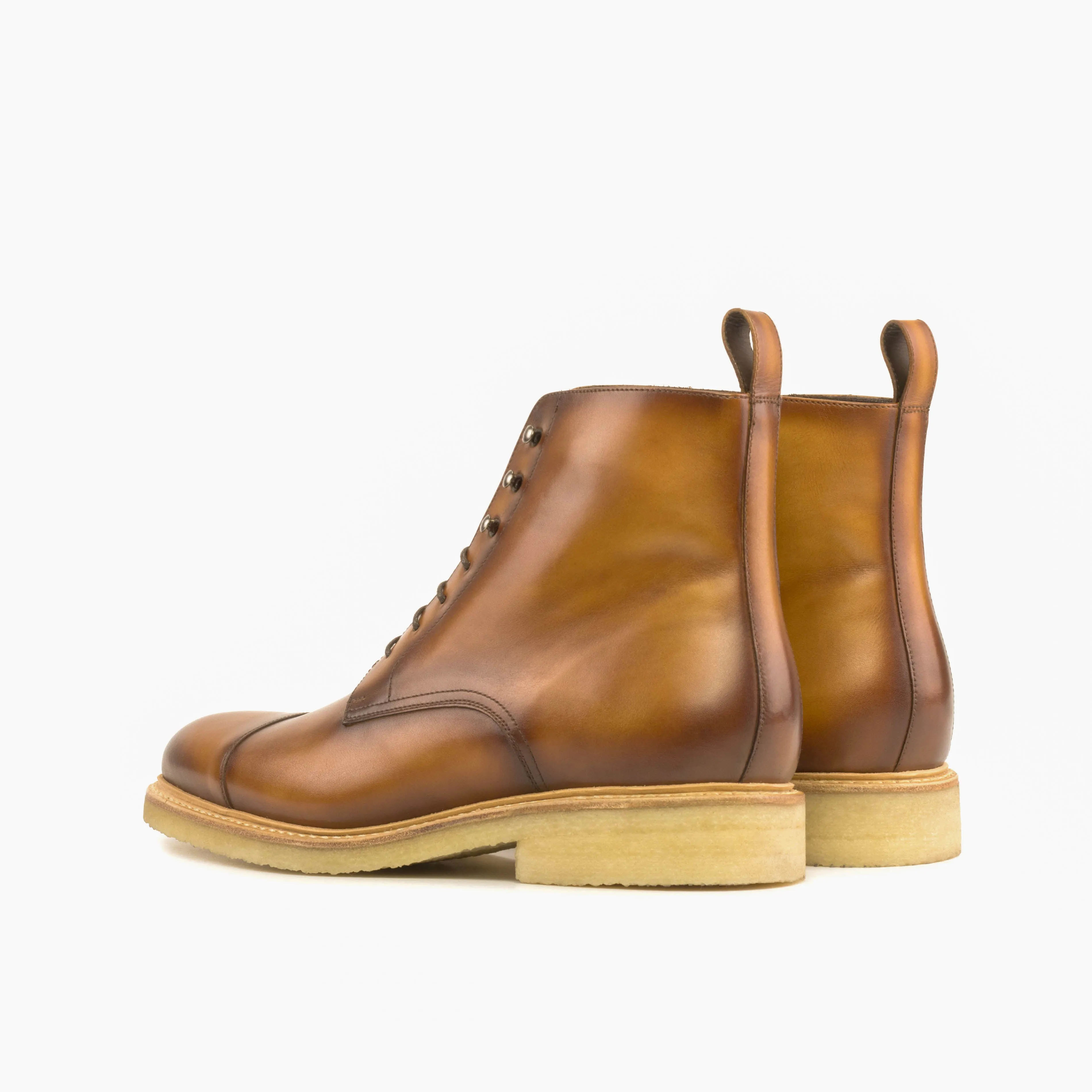 DapperFam Garrison in Cognac Men's Italian Leather Jumper Boot