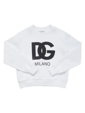 Dolce&amp;Gabbana   Logo printed cotton sweatshirt 