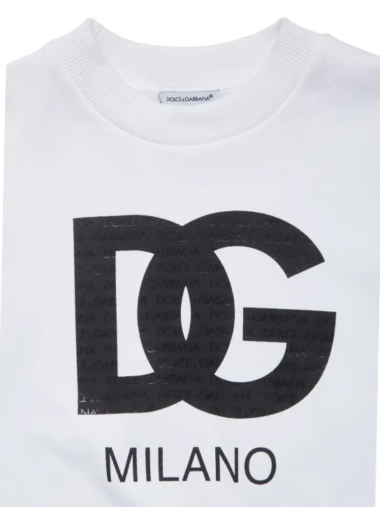 Dolce&amp;Gabbana   Logo printed cotton sweatshirt 