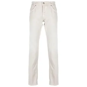 Dondup Cream-Colored Cotton Blend Trousers