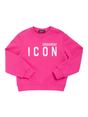 Dsquared2   Icon print cotton sweatshirt 