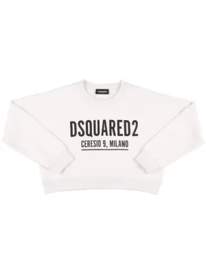 Dsquared2   Rubberized logo cotton sweatshirt 