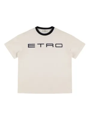 Etro   Embroidered cotton jersey t-shirt 