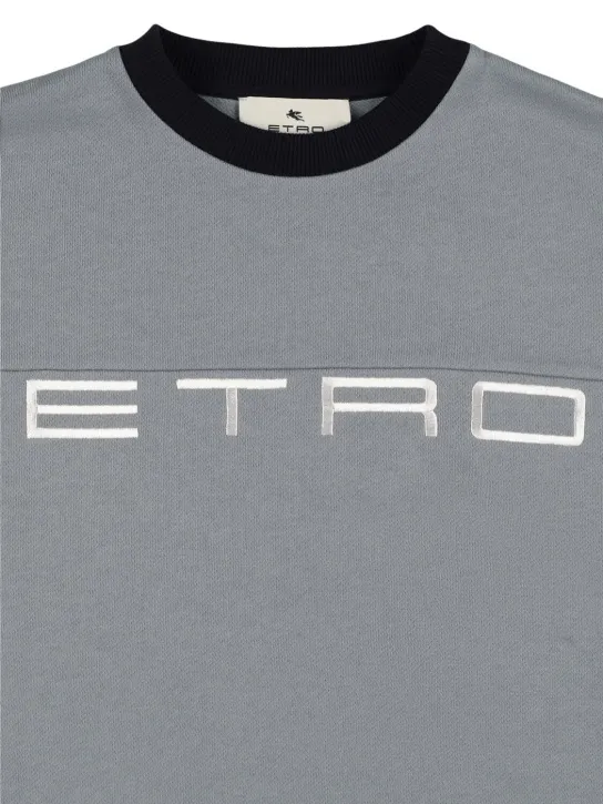 Etro   Logo cotton crewneck sweatshirt 