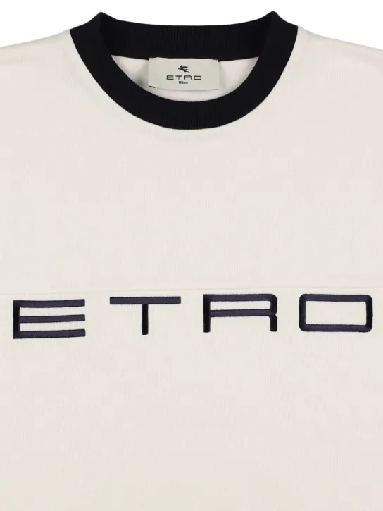 Etro   Logo cotton crewneck sweatshirt 