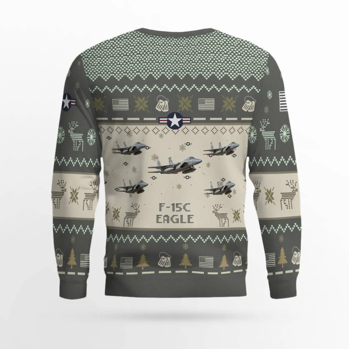 F-15C Gulf Spirit Eglin AFB EG33 F15C Aircraft Ugly Sweater, Ugly Sweater Christmas Shirt for Men Dad Veteran