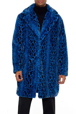 Faux Fur Snake Print Coat