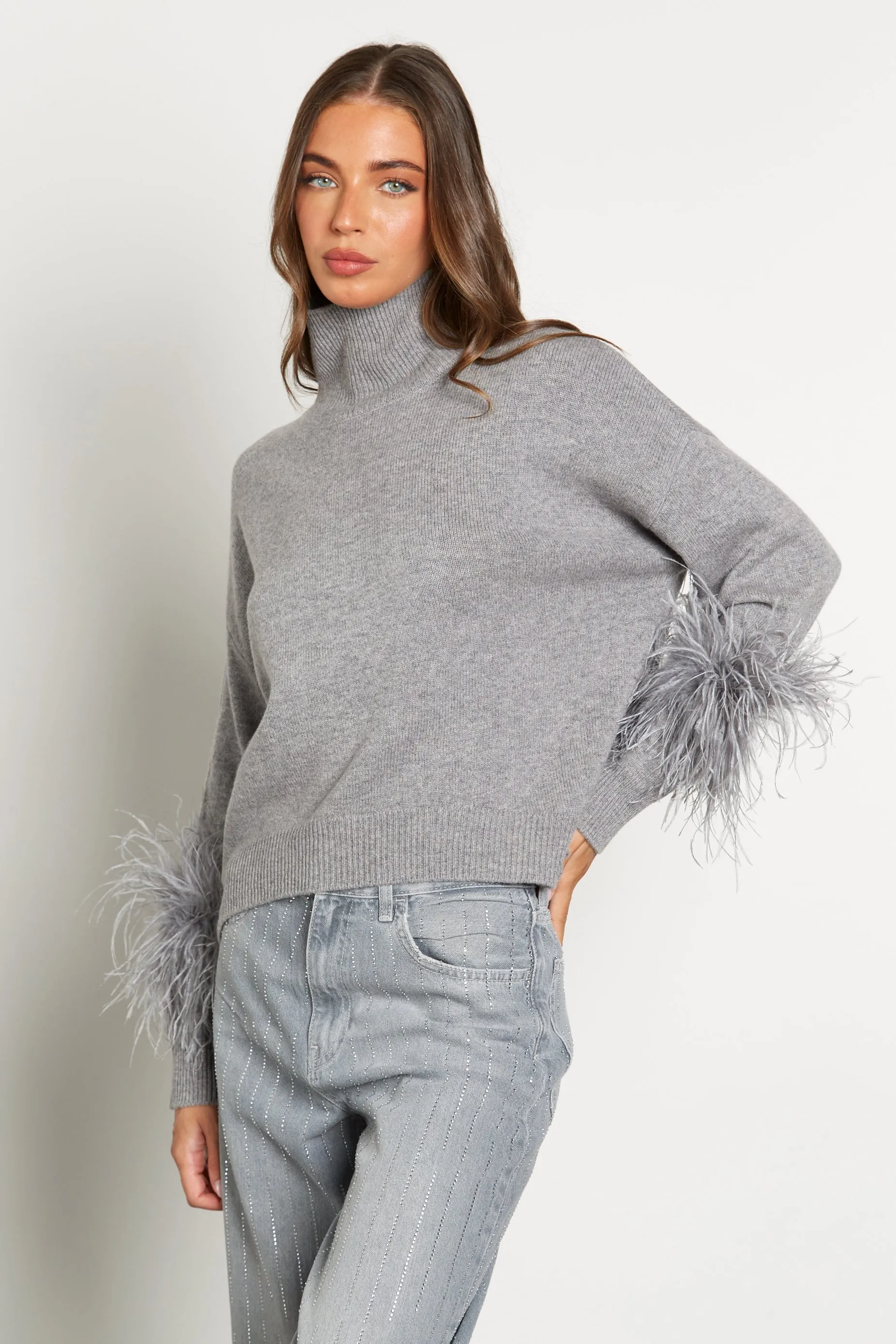 Feather Cuff Jumper