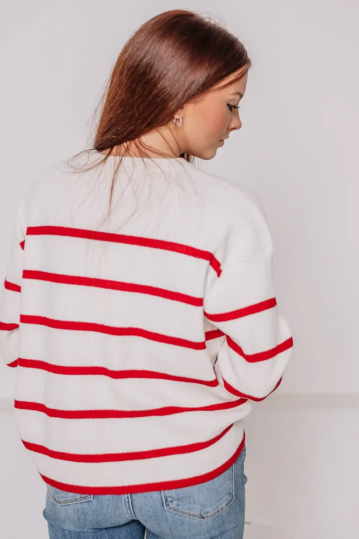 Festive Feelings Striped Sweater