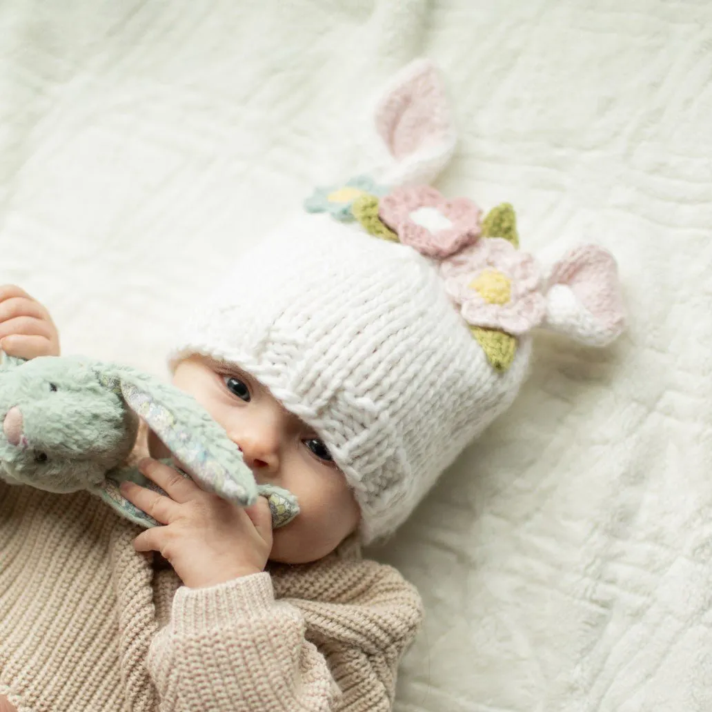 Flower Bunny Beanie White/Multi