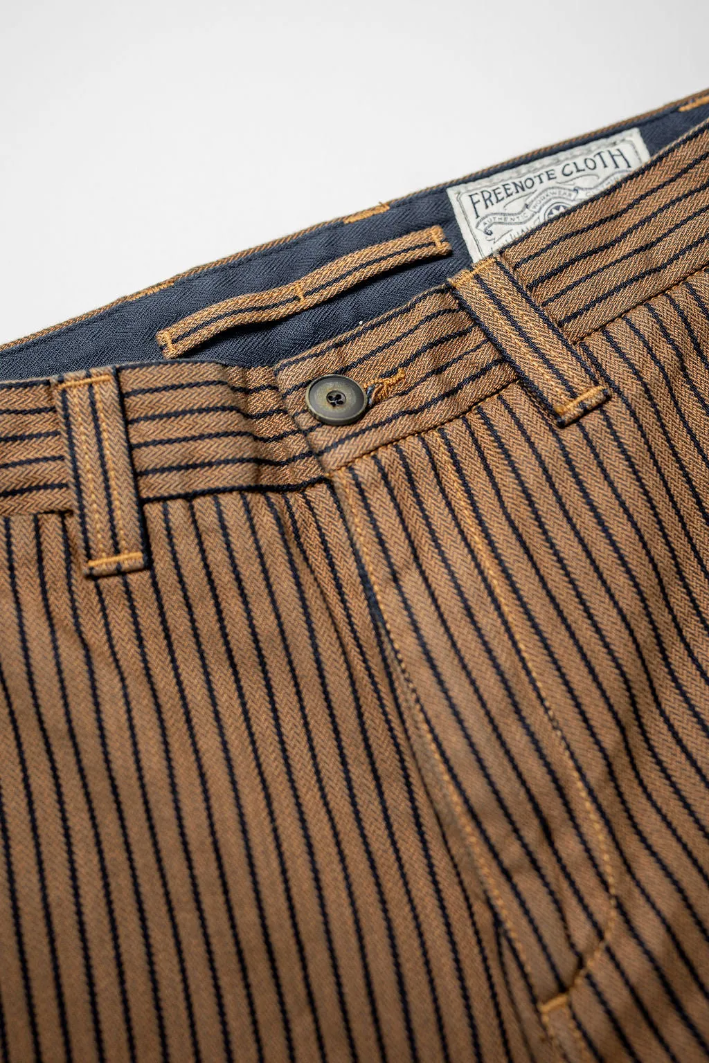 Freenote Cloth Deck Pant - Brown Herringbone Dobby