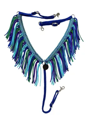 fringe breast collar peacock.