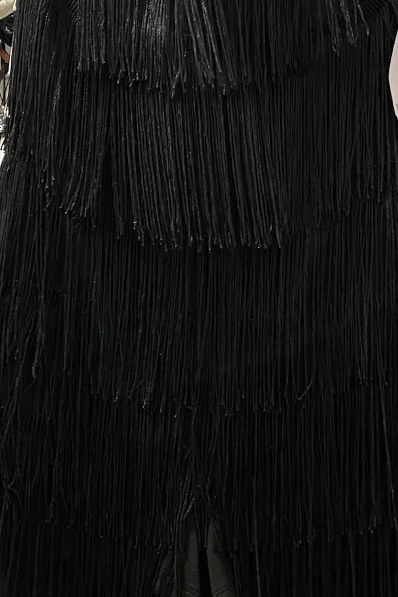 Fringe Halter Bodysuit