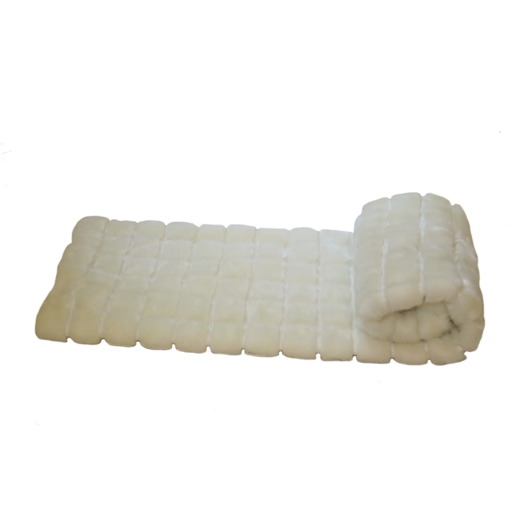 Fur Throw 'Mink Patchwork Ivory'