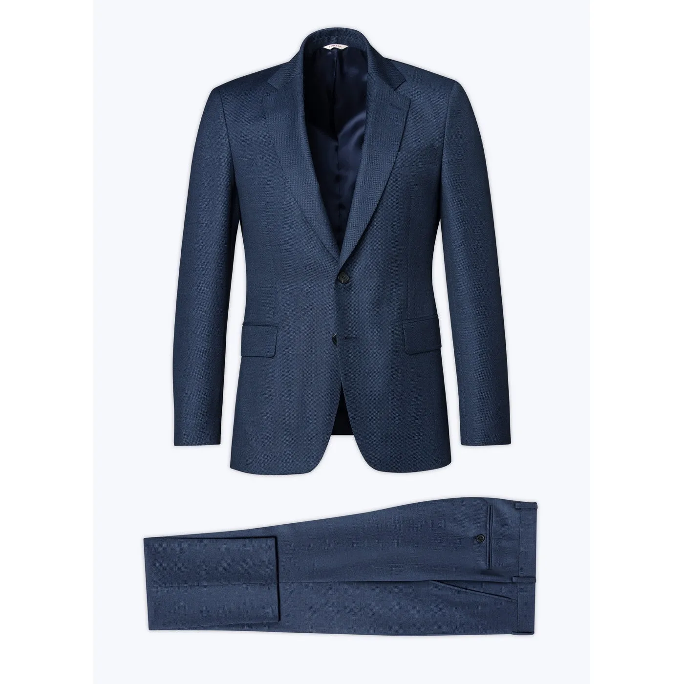 Fursac - Costume En Caviar De Laine Bleu - Bleu - Caviar