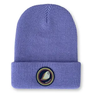 Ghost Waffle Knit Beanie in Lilac