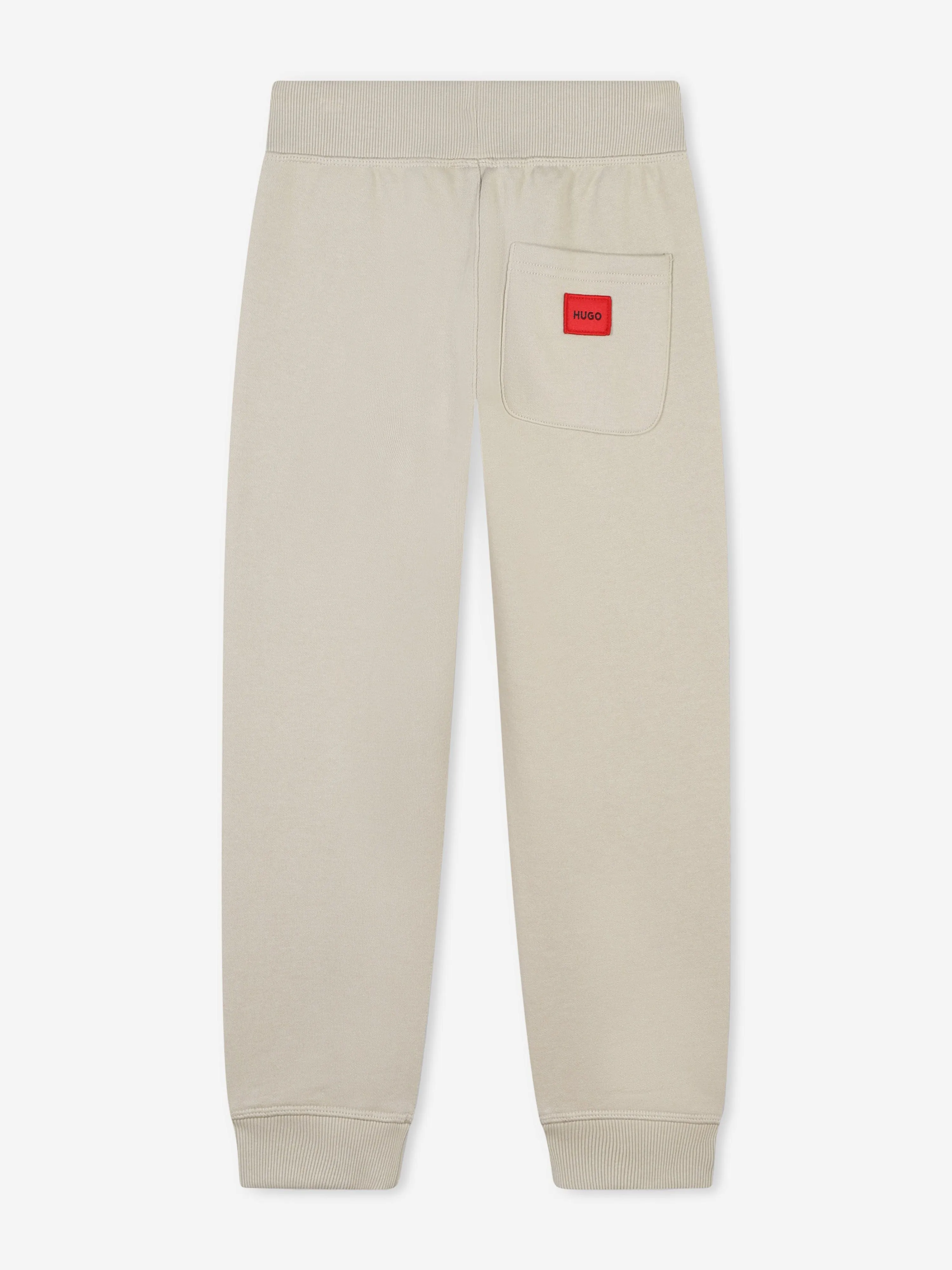 Hugo Boys Logo Print Joggers in Beige