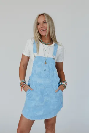 Izzi Overall Dress - Blue